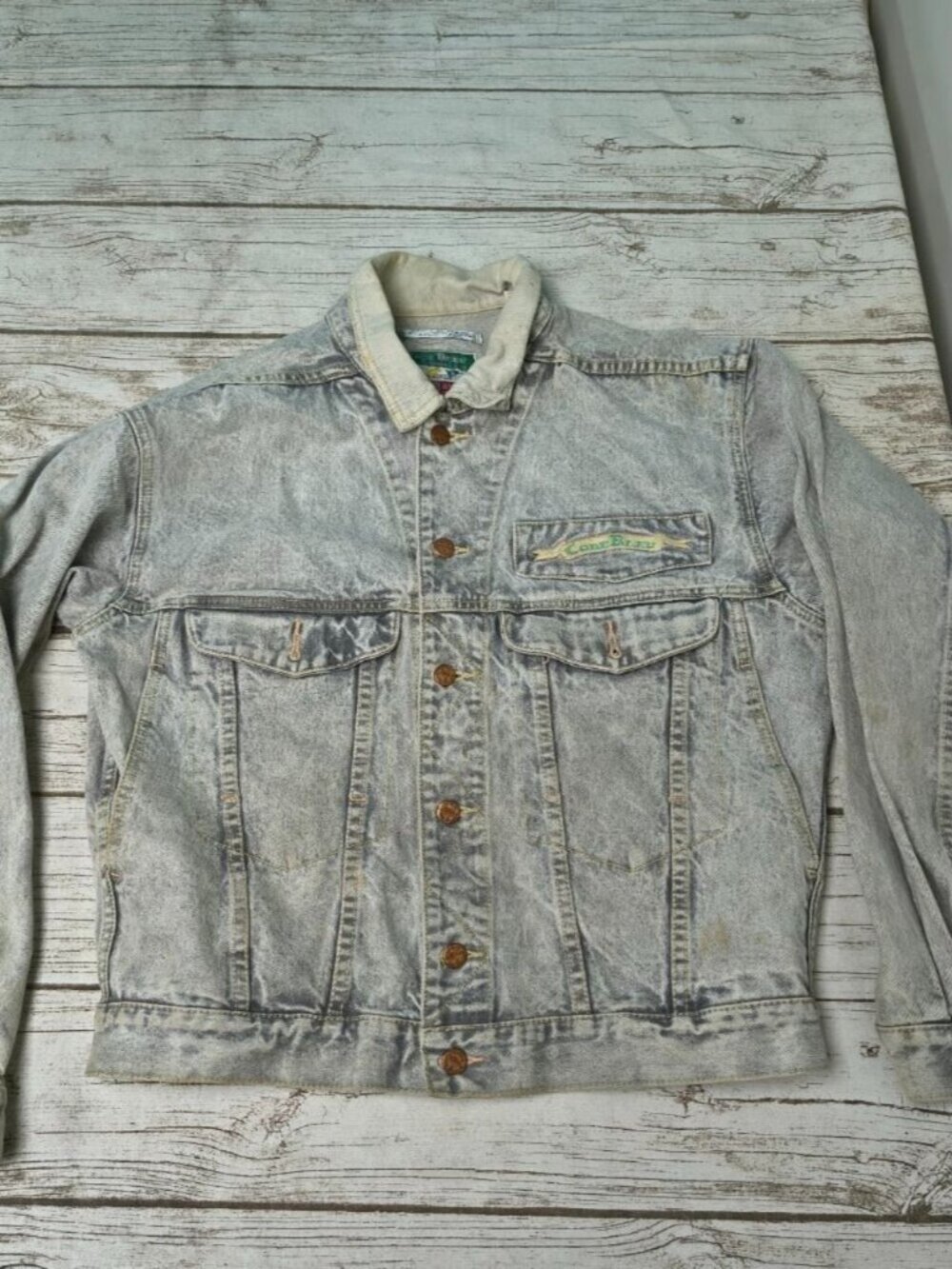 Vintage Code Bleu Denim Trucker Jacket